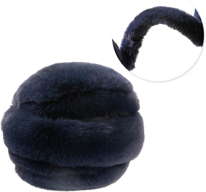 SUNBORRY Store Foldable Ear Muffs for Women, Faux Fur Adjustable Earmuffs for Winter - Image 2